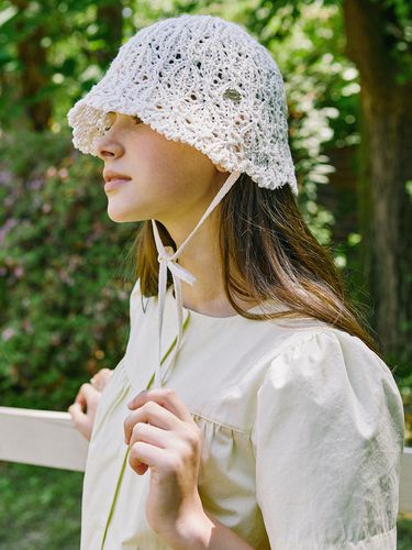 Strap Paper Knit Bucket Hat - NONLOCAL - Modalova