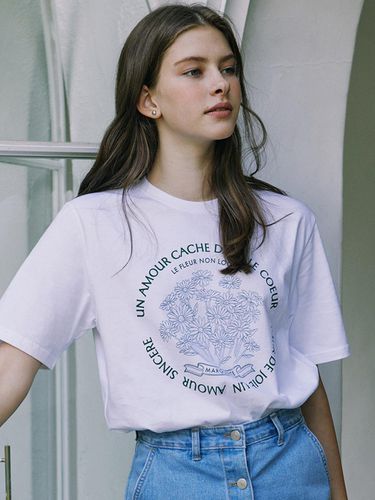 Marguerite Print T-shirt_White - NONLOCAL - Modalova