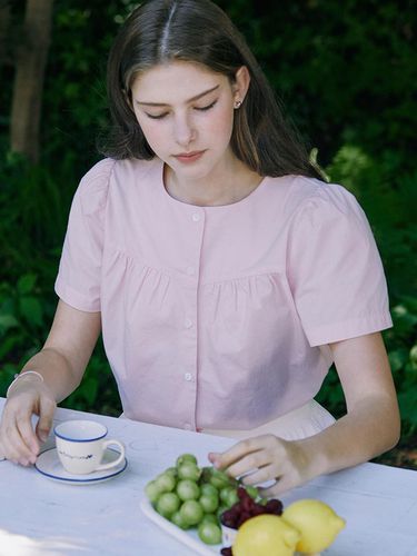 Julia Shirring Blouse_Light Pink - NONLOCAL - Modalova