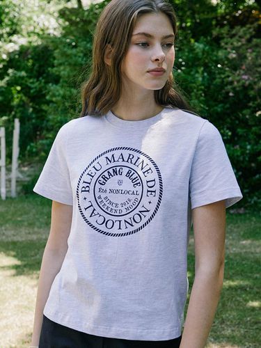 Marine Rope Print T-shirt_Light Grey - NONLOCAL - Modalova