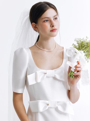 Bridal Jinyoung Ribbon Dress - 2colors - DEW E DEW E - Modalova