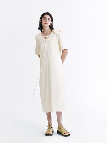 Collar Maxi Dress - White - DEW E DEW E - Modalova