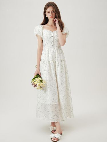 Polka Dot Puff A-lIne Dress - We’Dee - Modalova