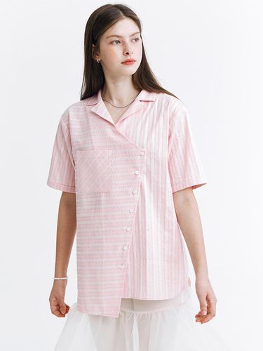 Asymmetrical Hem Shirt - Pink - DEW E DEW E - Modalova