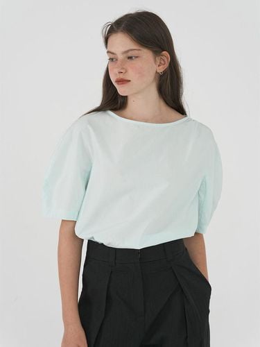 Ribbon-Detailed Boat Neck Blouse - on&on - Modalova