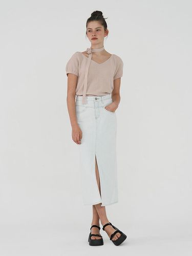 Natural Washing Long Denim Skirt - on&on - Modalova