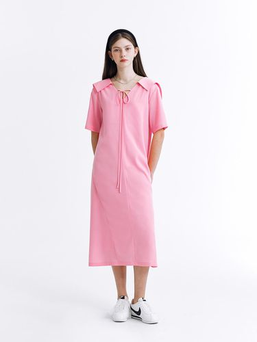 Collar Maxi Dress - Pink - DEW E DEW E - Modalova