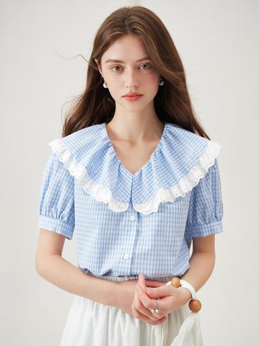 Pastoral Plaid Doll Collar Shirt - We’Dee - Modalova