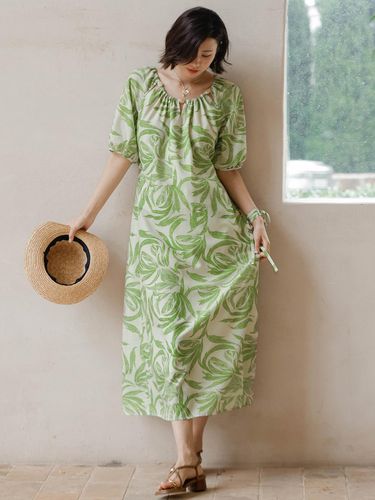 Green Floral Loose dress - LANGSON - Modalova