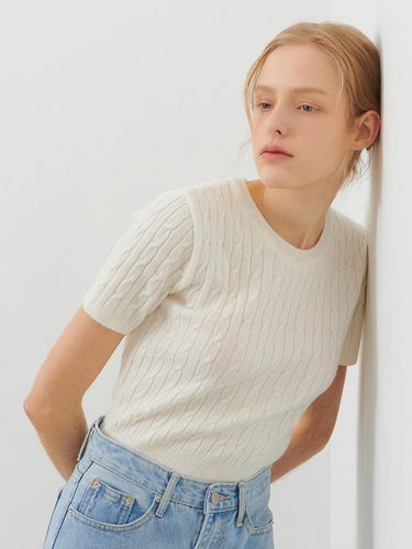 Cable Half Knit Top - camino - Modalova