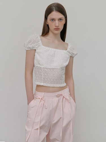 Lace Puff T-Shirt_White - ETMON - Modalova