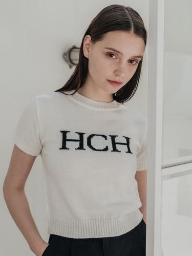 HCH Round Neck Knit Top_White - hardcore happiness - Modalova