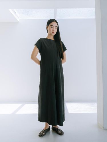 Boatneck Maxi Dress _ Black - REPLAIN - Modalova