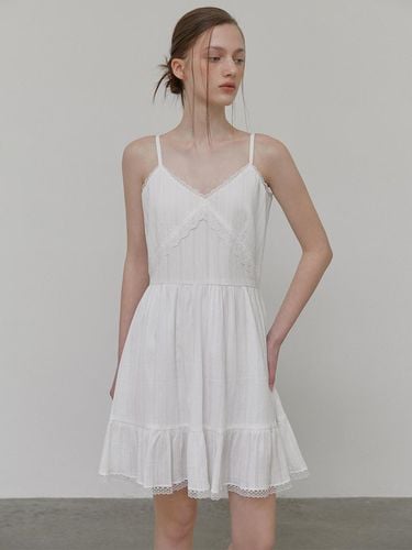 Slip Lace Mini Dress_White - ETMON - Modalova