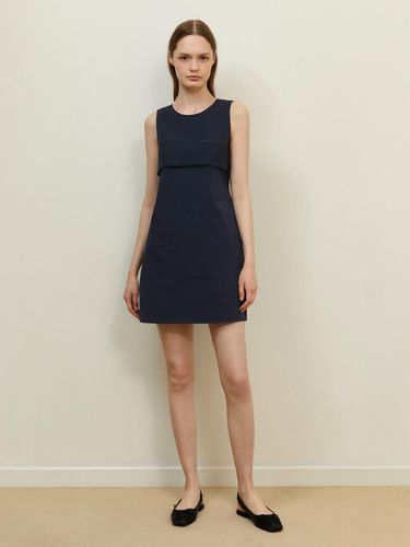 Torchon Lace Dress - Navy - LADYVOLUME - Modalova