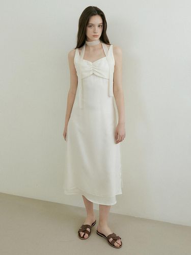 Petal Layered Tie Sleeveless Dress - REORG - Modalova