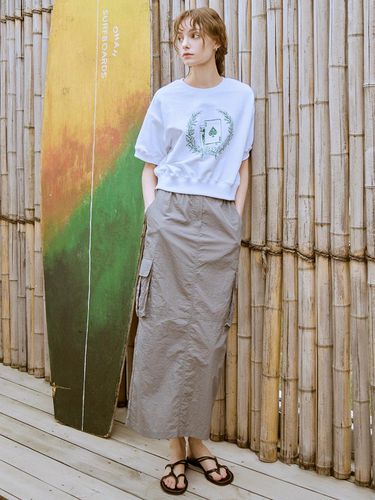 Banding Cargo Long Skirt - HUNCH - Modalova