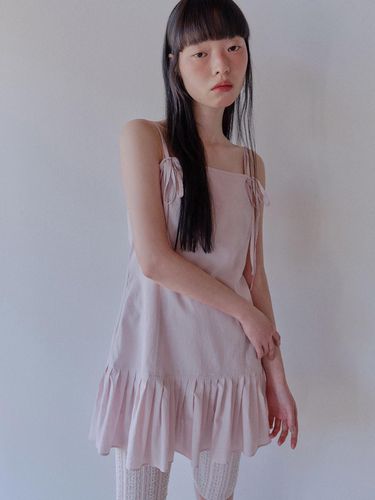 Slip Pleats Mini Dress_Pink - ETMON - Modalova