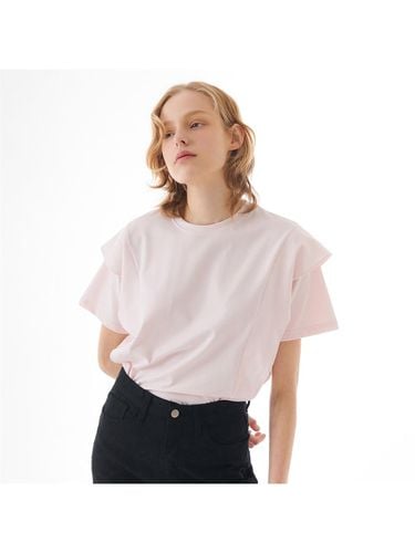 Cutting Line Frill T-shirt_Pink - camino - Modalova