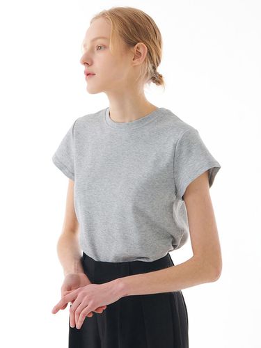 Semi Crop T-shirt_Gray - camino - Modalova