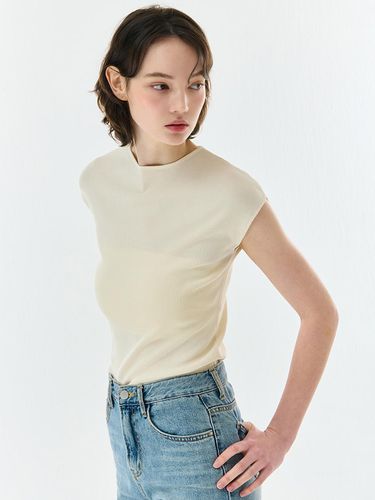 Cap Sleeve Knit Top - camino - Modalova