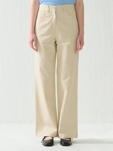 Cotton Wide Pants_Beige - camino - Modalova