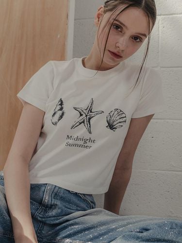 Midnight Summer T-shirt_White - hardcore happiness - Modalova