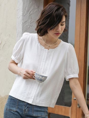 Casual Short Sleeve Blouse - LANGSON - Modalova