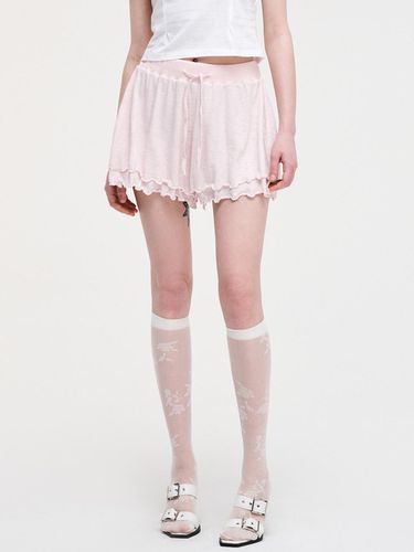 Slub Ruffle Short Pants_Pink - ETMON - Modalova