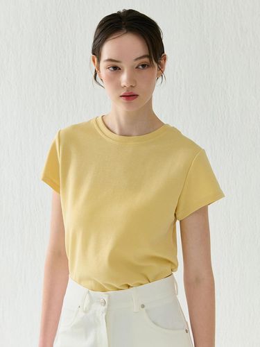 Semi Crop T-shirt_Yellow - camino - Modalova