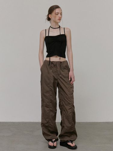 String Wide Pants_Brown - ETMON - Modalova