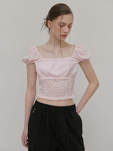 Lace Puff T-Shirt_Pink - ETMON - Modalova