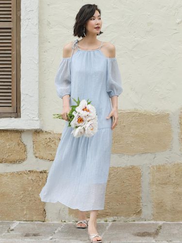 Halterneck Off Shoulder Dress - LANGSON - Modalova