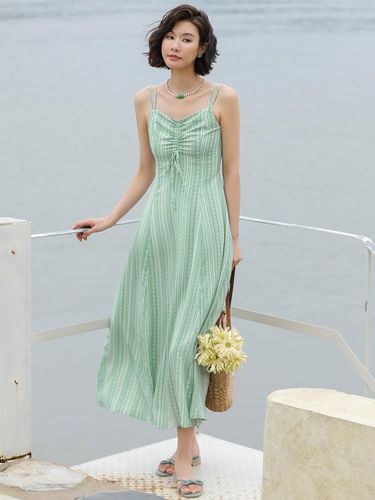 Green Striped Long Dress - LANGSON - Modalova