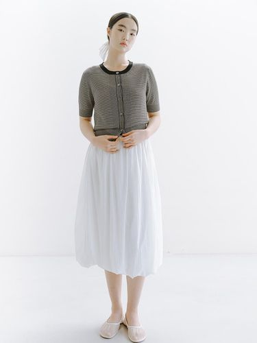 Balloon Midi Skirt _ Off White - REPLAIN - Modalova