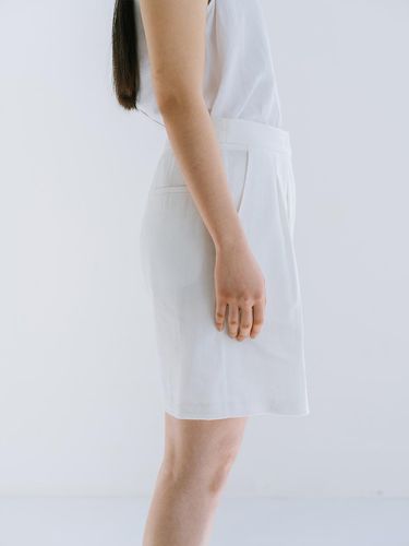 Linen Blend Embroidery Shorts - REPLAIN - Modalova