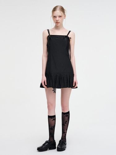 Slip Pleats Mini Dress_Black - ETMON - Modalova