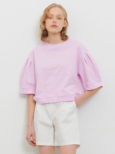 Pin Tuck Puff T-shirt_Light Pink - camino - Modalova