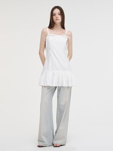 Slip Pleats Mini Dress_White - ETMON - Modalova