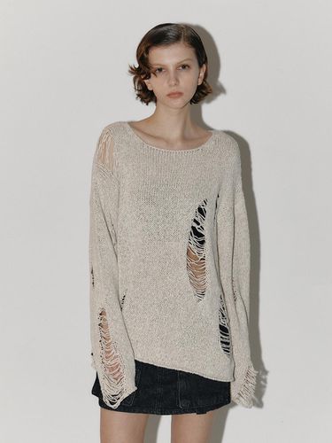 Loose Drop Label Knit Top_3 colors - answerisyes - Modalova