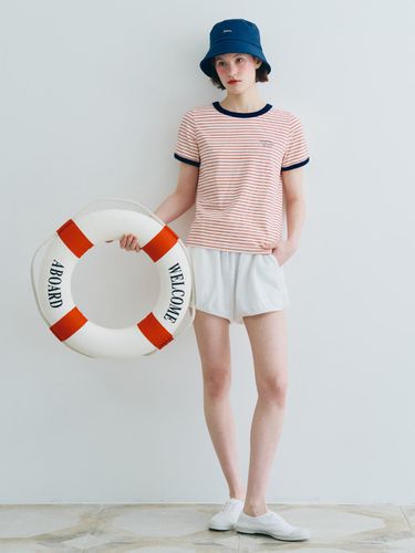 Stripe Ringer Tee - Red - Bensimon - Modalova