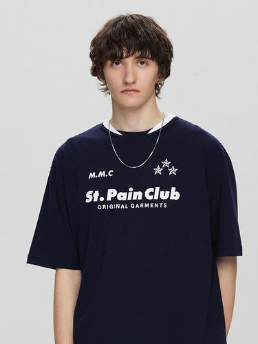 SP M.M.C Emblem Double Rib T-Shirt - SAINTPAIN - Modalova