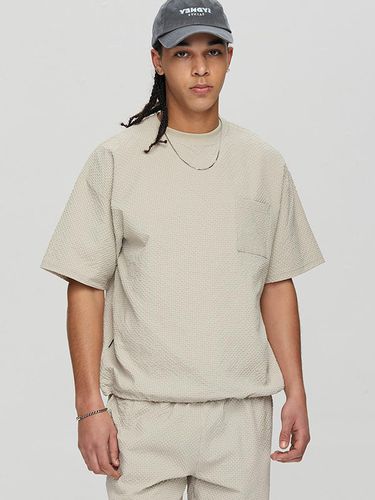 SP Seersucker Pocket T-Shirt Beige - SAINTPAIN - Modalova