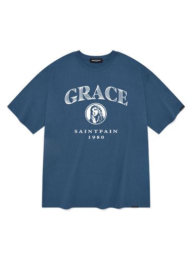 Grace Maria T-Shirt _ Deep Blue - SAINTPAIN - Modalova