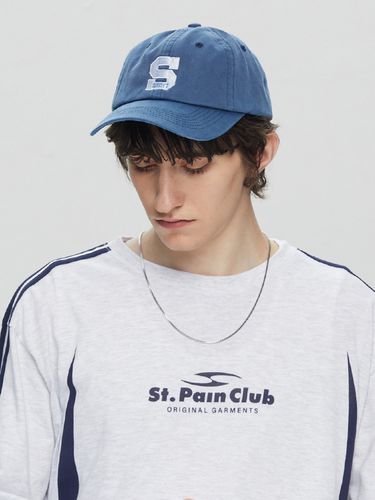 Initial Pigment Ball Cap _ Navy - SAINTPAIN - Modalova