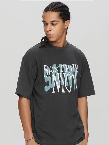 Pigment Flow NYC T-Shirt _ Charcoal - SAINTPAIN - Modalova