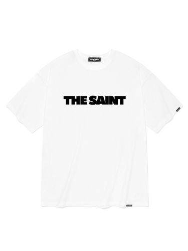 Bold Lettering T-Shirt _ White - SAINTPAIN - Modalova