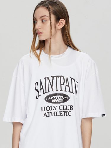 Crown Saint T-Shirt _ White - SAINTPAIN - Modalova