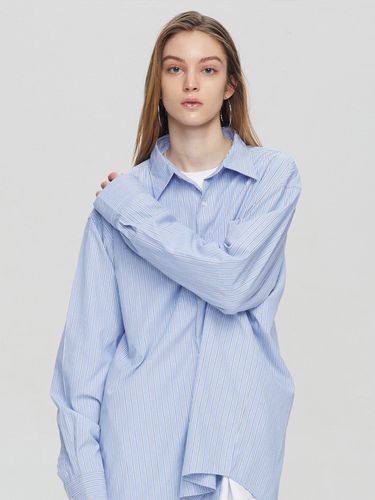 Stripe Oversized Shirt _ Blue - SAINTPAIN - Modalova