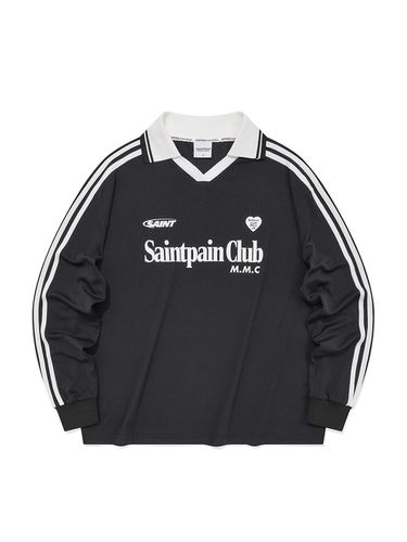 Heart Logo Emblem Collared Jersey Top _ - SAINTPAIN - Modalova